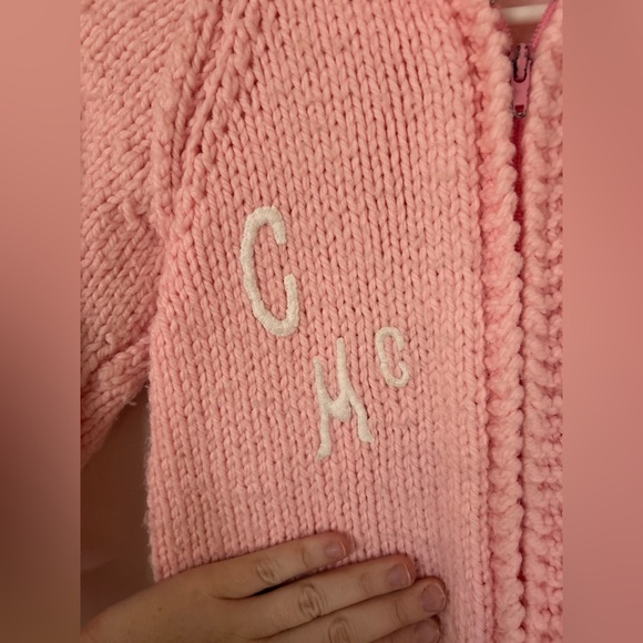 Vintage Child's Cowichan-Style Handknit Kitty- Button Up Handmade Sweater - Picture 5 of 7